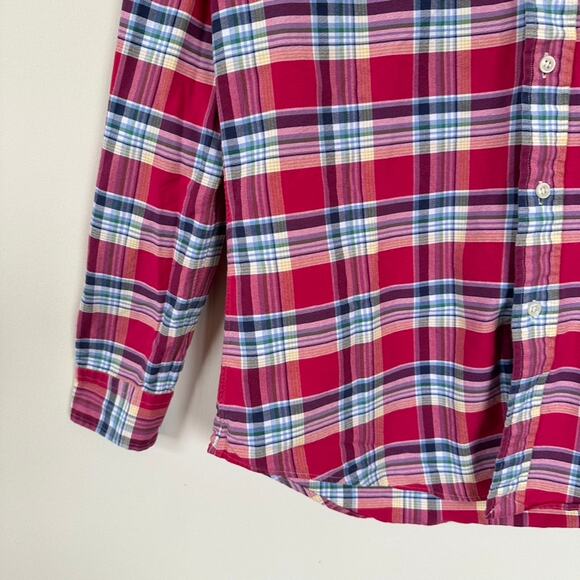 Ralph Lauren Plaid Shirt Mens SMALL Custom Fit Preppy Button Down Academic - Picture 5 of 8